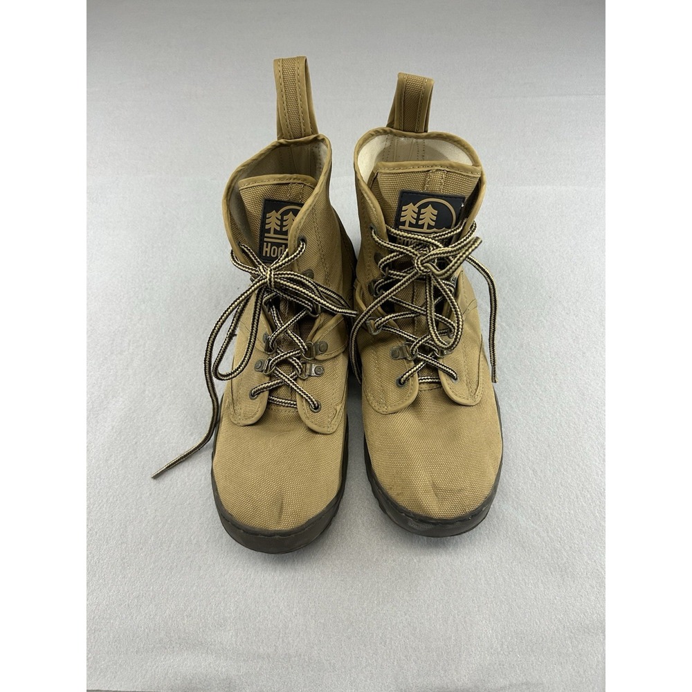 Vintage Hodgman Men's Wading Boots US 11 Felt Sole Lace-Up Tan/Black Model 19212